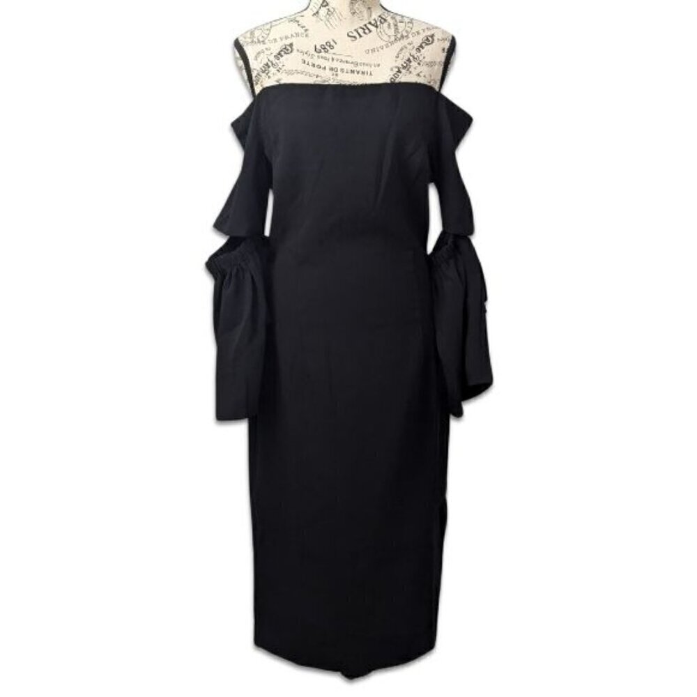 DO+BE Black Off-Shoulder Midi Dress